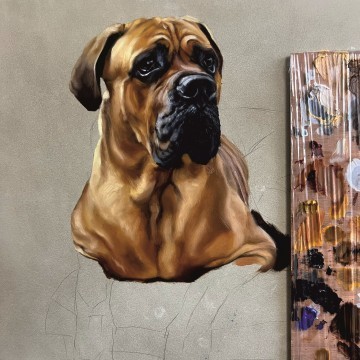 Rachel Stubbs Art - Dog Portait Step Four